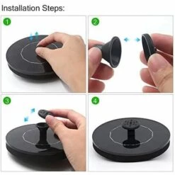 OSQI Pompe De Fontaine Solaire, Circle Garden Pompe à Eau à énergie Solaire Kit De Panneau Solaire Pompe à Eau Pour étang, Fontaine, Bain D'oiseau, Décoration De Jardin, Cycle De L'eau, Pas D'électricité Requise -Promos Pompe Boutique 65506893 3