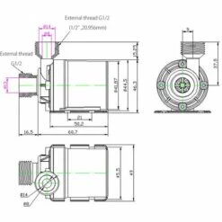 LIFCAUSAL Pompe à Eau Submersible à Moteur Sans Balais Ultra Silencieux Mini DC 12V Lift 5M 800L/H -Promos Pompe Boutique 66806495 3