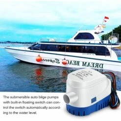 OCXIN Pompes De Cale, Pompe De Cale Automatique 12 V 1100 GPH Pompe De Cale Automatique Marine Submersible Pompe à Liquide Silencieuse Pour Bateaux, étangs, Piscines -Promos Pompe Boutique 66998917 3