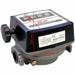WILTEC Compteur Diesel Ou à Fuel 3 Bar 19-120l/min Raccords 1" Pour Pompe Diesel/fuel -Promos Pompe Boutique 808186 3