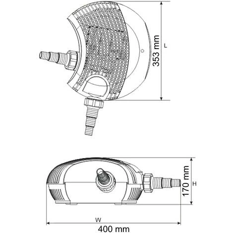 SunSun CTF-16000 SuperECO Pompe De Bassin Jusqu'à 16000l/h 140W Filtration 5 SunSun CTF-16000 SuperECO Pompe De Bassin Jusqu'à 16000l/h 140W Filtration – Image 3
